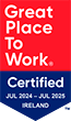 Great Place to Work Certified July 2024 to July 2025 Logo